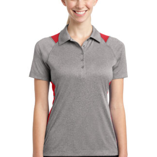 Sport-Tek® Ladies Heather Colorblock Contender™ Polo