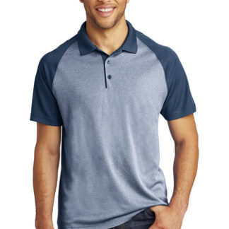 Sport-Tek® PosiCharge® RacerMesh® Raglan Heather Block Polo