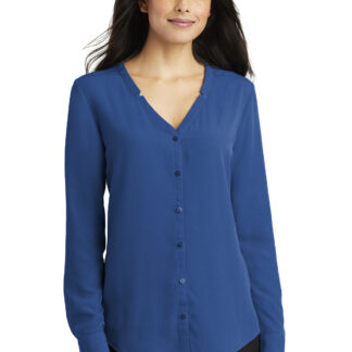 Port Authority ® Ladies Long Sleeve Button-Front Blouse