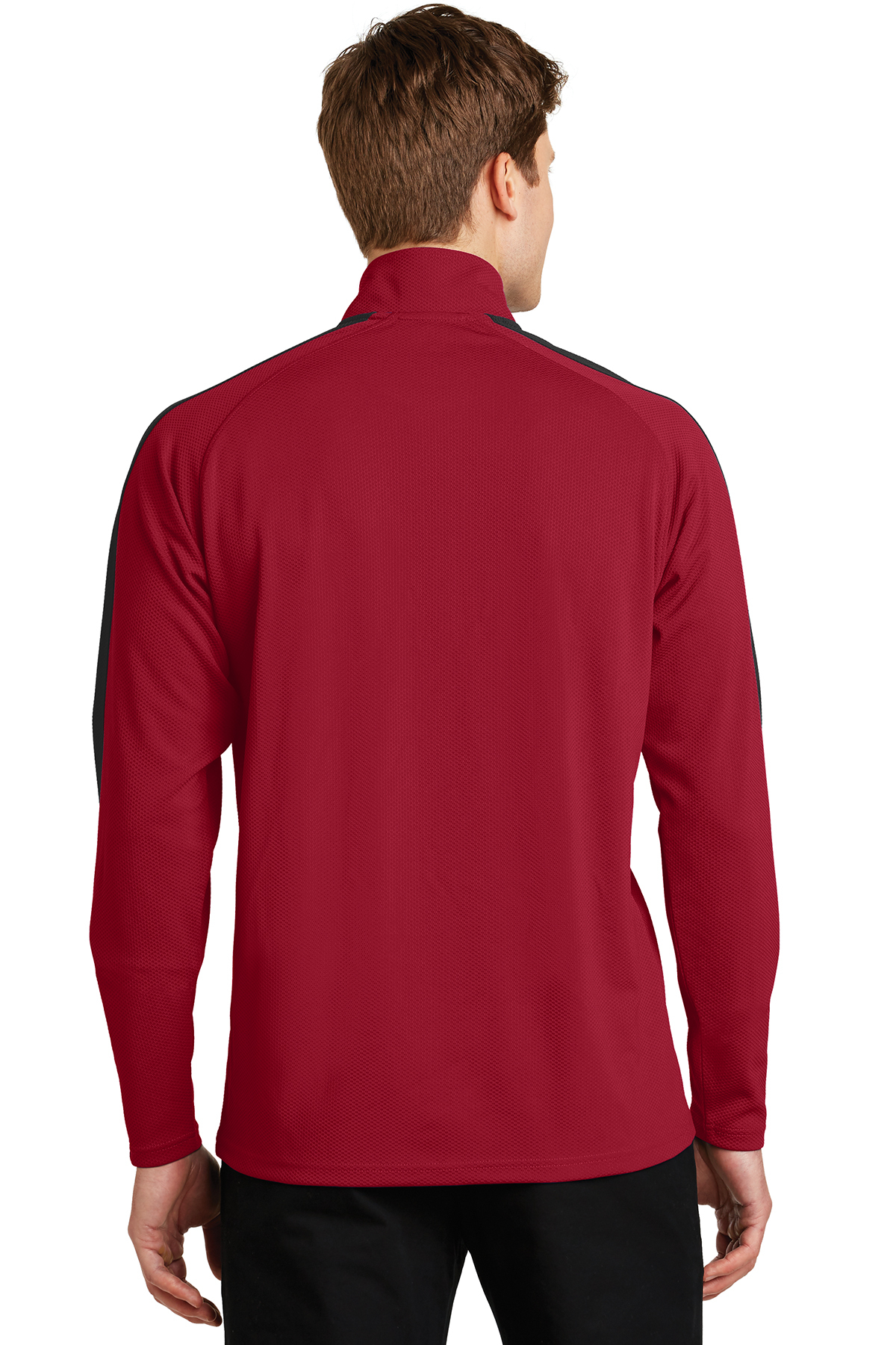 Sport-Tek® Sport-Wick® Textured Colorblock 1/4-Zip Pullover - Image 4