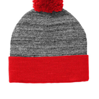 Sport-Tek ® Heather Pom Pom Beanie