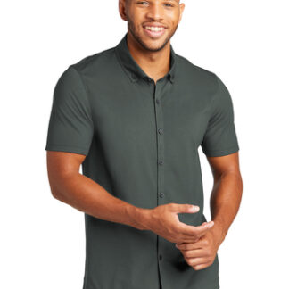 MERCER+METTLE™ Stretch Pique Full-Button Polo