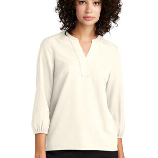 MERCER+METTLE™ Women's Stretch Crepe 3/4-Sleeve Blouse