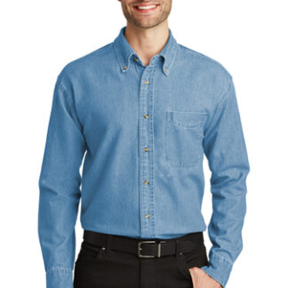 Port Authority® Tall Long Sleeve Denim Shirt